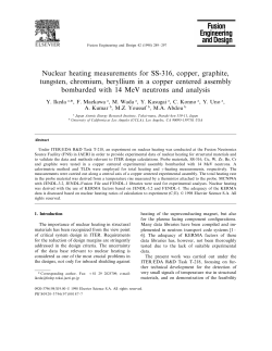 Nuclear heating measurements for SS
