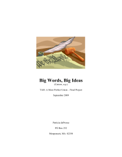Big Words, Big Ideas - A More Perfect Union