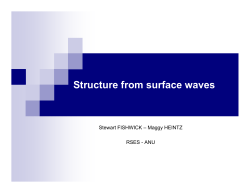 Structure from surface waves