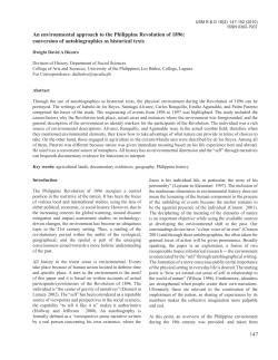 147 An environmental approach to the Philippine Revolution of 1896