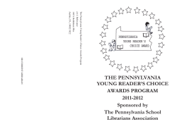 THE PENNSYLVANIA YOUNG READER`S CHOICE AWARDS