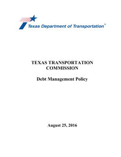 Debt Management Policy - Aug. 25, 2016