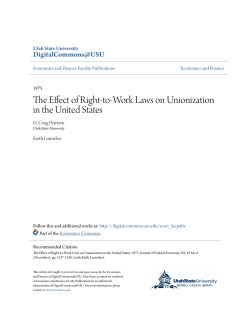 The Effect of Right-to-Work Laws on Unionization in the United States