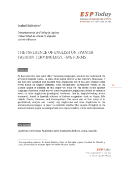 the influence of english on spanish fashion terminology
