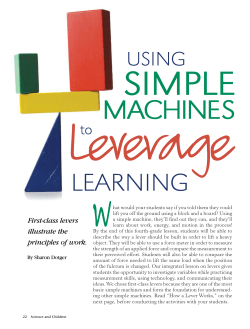 First-class levers illustrate the principles of work.