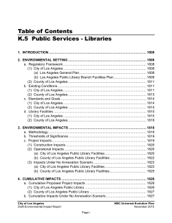 Table of Contents K.5 Public Services - Libraries