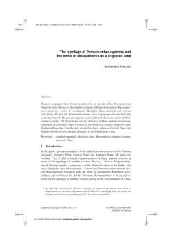 The typology of Pame number systems and the limits of