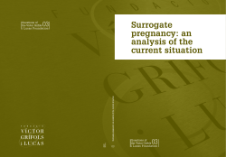 Surrogate pregnancy: an analysis of the current situation