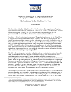 foreign policy goals, su Statement to National Security Transition