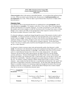 Characterization refers to the persons, personified animals&hellip;or even