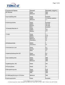 Compound Name Solvent Solubility (mg/mL) - TOKU-E