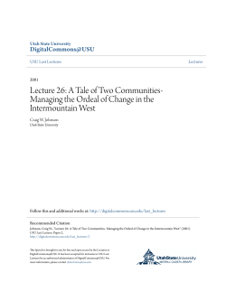 Lecture 26: A Tale of Two Communities