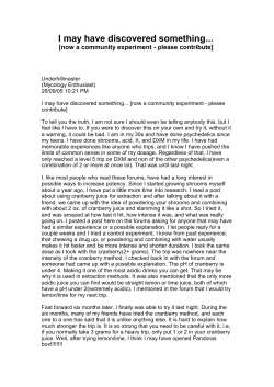 I may have discovered something