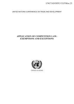 Application of Competition Law