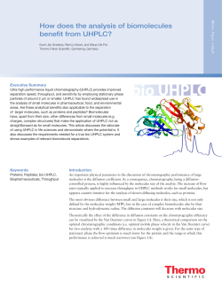 How does the analysis of biomolecules benefit from UHPLC?