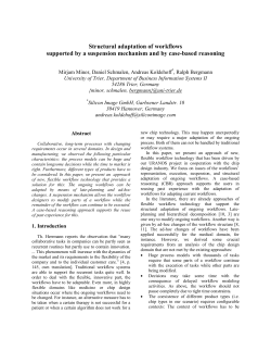 Structural adaptation of workflows supported by a