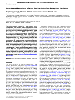 Generation and Evaluation of a Cortical Area Parcellation from