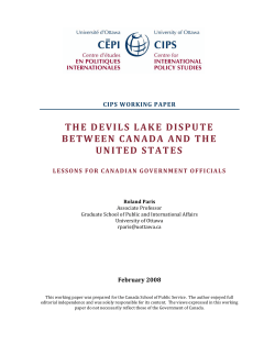 the devils lake dispute between canada and the united states