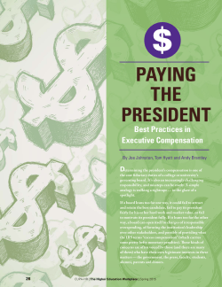 paying the president - CUPA-HR