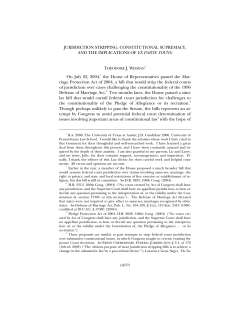 Jurisdiction Stripping, Constitutional Supremacy