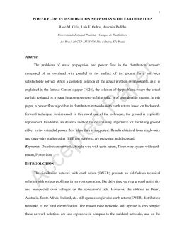 POWER FLOW IN DISTRIBUTION NETWORKS WITH EARTH
