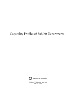 Capability Profiles of Exhibit Departments