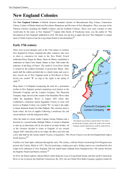 New England Colonies