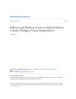 a Study of Religion Clause Jurisprudence