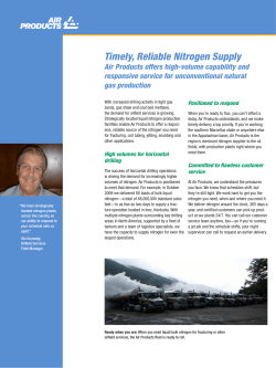 Timely, Reliable Nitrogen Supply