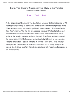 David, The Emperor Napoleon in his Study at the Tuileries