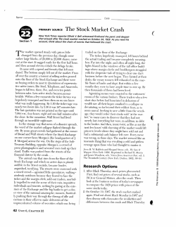 PRIMARY SOURCE The Stock Market Crash C