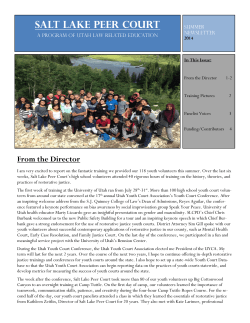 Summer 2014 - Salt Lake Peer Court