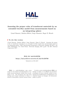 Assessing the proper color of translucent materials by an