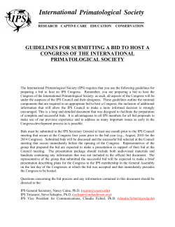 IPS Congress 2013 bid document final