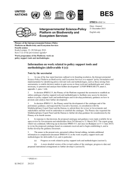 Intergovernmental Science-Policy Platform on Biodiversity and