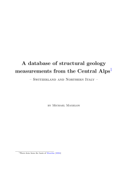 A database of structural geology measurements - ETH E