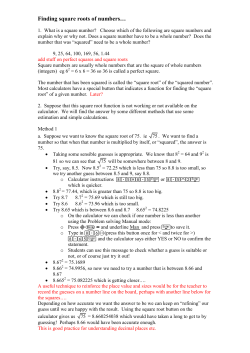 Finding square roots of numbers&hellip;