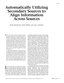 Automatically Utilizing Secondary Sources to Align Information
