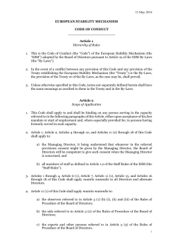 ESM Code of Conduct 12 May 2016