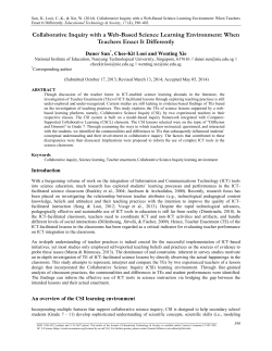 Collaborative Inquiry with a Web