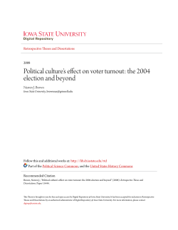 Political culture`s effect on voter turnout