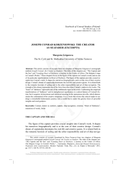 joseph conrad korzeniowski: the creator as seafarer (excerpts)