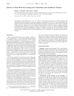 Kinetics of Alkali Metal Ion Exchange into Nanotubular and