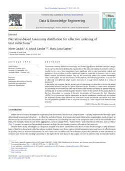 Narrative-based taxonomy distillation for effective indexing of