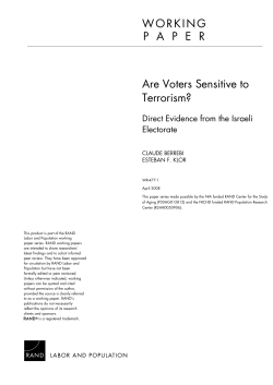 Are Voters Sensitive to Terrorism? Direct Evidence from the Israeli
