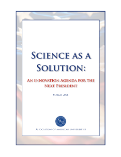 Science as a Solution - College of Human Sciences