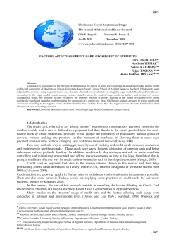 - 987 - FACTORS AFFECTING CREDIT CARD OWNERSHIP OF