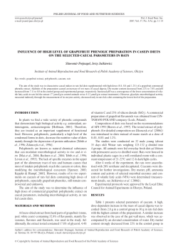 INFLUENCE OF HIgH LEvEL OF gRAPEFRUIT PHENOLIC