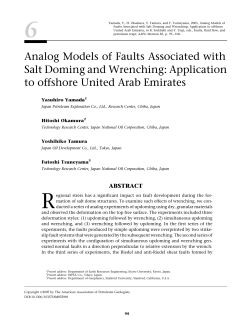 Analog Models of Faults Associated with Salt Doming and