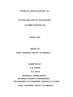 technical service report 122 issued to